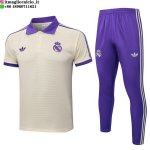POLO Maglia Set Completo Real Madrid 2025/2026 Giallo Purpureo