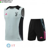 Senza Maniche Set Completo Maglia Juventus 2024/2025 Grigio Nero