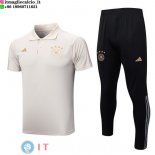 POLO Maglia Set Completo Germania 2022 Bianco Nero