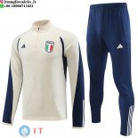 Felpa Da Allenamento Set Completo Italia 2023 Giallo Blu