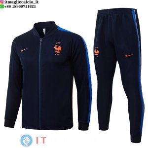 Giacca Full Zip e Pantaloni Allenamento Bambino Francia 2026 Blu II Navy