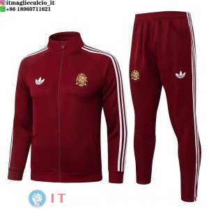 Giacca Full Zip e Pantaloni Allenamento Spagna 2026 Borgogna