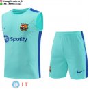 Senza Maniche Set Completo Maglia Barcellona 2023/2024 Blu Verde