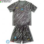 Maglia Brasile Set Completo Uomo Portiere 2024 Grigio