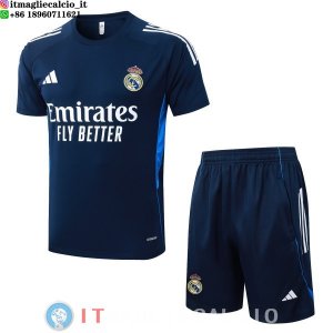 Formazione Maglia Set Completo Real Madrid 2025/2026 Blu Navy Bianco