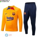 Felpa Da Allenamento Set Completo Barcellona 22-23 Arancione Blu