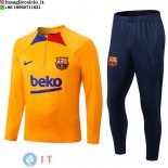 Felpa Da Allenamento Set Completo Barcellona 22-23 Arancione Blu