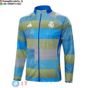 Giacca Lunga Zip Real Madrid 2025/2026 Blu Giallo