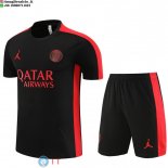 Formazione Maglia Set Completo Paris Saint Germain 2023/2024 Nero Rosso