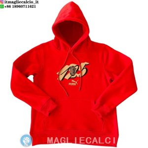 Giacca Felpa Cappuccio AC Milan 25-26 Rosso Giallo
