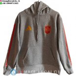 Felpa con Cappuccio Spagna 2026 Grigio Rosso