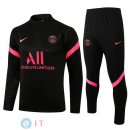 Giacca Bambino Set Completo PSG 21-22 Nero II Rosa