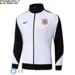 Giacca Lunga Zip Corinthians Paulista 25-26 Bianco Nero Giacca Lunga Zip Corinthians Paulista 25-26 Bianco Nero