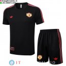 Formazione Set Completo Maglia Manchester United 2025/2026 Nero Rosso