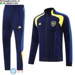 Giacca Set Completo Lunga Zip Boca Juniors 25-26 Blu Navy Giallo