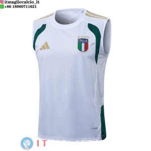 Senza Maniche Maglia Italia 2026 Bianco Verde