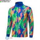 Giacca Full Zip Allenamento Brasile 2026 Verde Blu