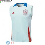 Senza Maniche Maglia Spagna 2024 Blu
