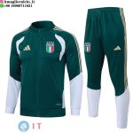 Giacca Set Completo Lunga Zip Italia 2026 Verde Bianco Giacca Set Completo Lunga Zip Italia 2026 Verde Bianco