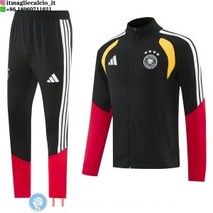 Giacca Full Zip e Pantaloni Allenamento Germania 2026 Nero I Rosso Giallo