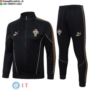 Giacca Full Zip e Pantaloni Allenamento Portogallo 2026 Nero Giallo