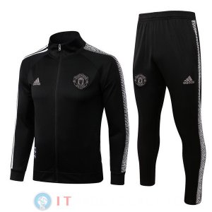 Giacca Set Completo Manchester United 22-23 Nero Grigio