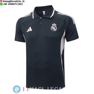 POLO Maglia Real Madrid 2025/2026 Grigio Navy Rosa
