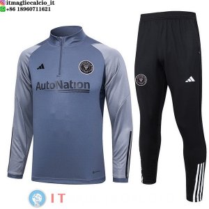 Felpa Da Allenamento Set Completo Inter Miami 23-24 Grigio Nero