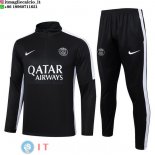 Felpa Da Allenamento Set Completo PSG 23-24 Nero Bianco