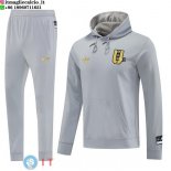 Giacca Felpa Cappuccio Set Completo Manchester United 24-25 Grigio Giacca Felpa Cappuccio Set Completo Manchester United 24-25 Grigio