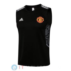 Senza Maniche Maglia Manchester United 2022/2023 Nero