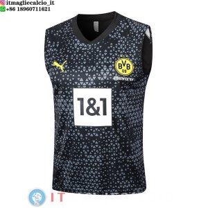 Senza Maniche Maglia Borussia Dortmund 2023/2024 Nero Grigio