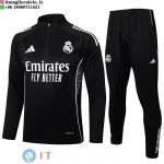 Felpa Da Allenamento Set Completo Real Madrid 25-26 Nero I Bianco Felpa Da Allenamento Set Completo Real Madrid 25-26 Nero I Bianco
