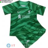 Maglia Bambino liverpool Portiere 2023/2024 Verde