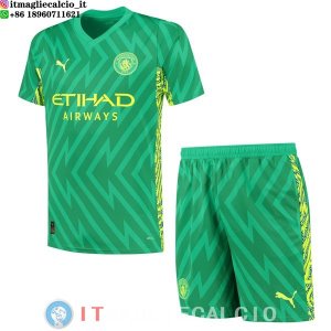 Maglia Bambino Manchester City Portiere 2023/2024 Verde