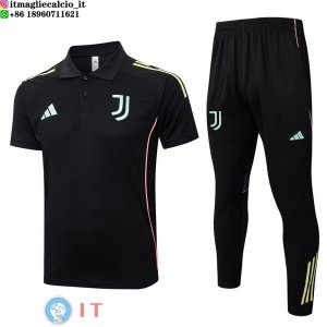 POLO Maglia Set Completo Juventus 2025/2026 Nero
