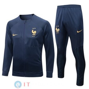 Maglia Giacca Set Completo Francia 2022 Blu IIII Navy