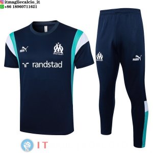 Formazione Set Completo Maglia Marseille 2023/2024 Blu Navy Bianco