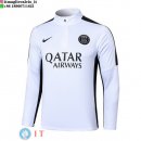 Felpa Da Allenamento Paris Saint Germain 23-24 Bianco Nero