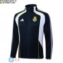 Giacca Lunga Zip Real Madrid 2025/2026 Blu Navy I Bianco