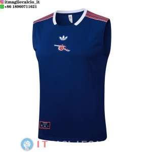 Senza Maniche Maglia Arsenal 2025/2026 Blu Navy Rosso