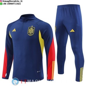 Felpa Da Allenamento Set Completo Spagna 2022 Blu II Navy