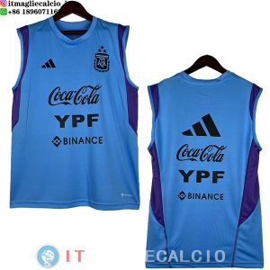 Senza Maniche Maglia Argentina 2023 Blu Purpureo