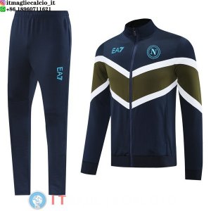 Giacca Lunga Zip Set Completo Napoli 24-25 Blu Navy Verde