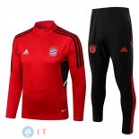 Giacca Set Completo Bayern Monaco 22-23 Rosso Nero