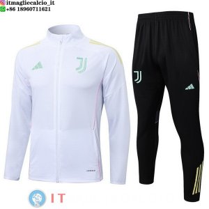 Giacca Set Completo Lunga Zip Juventus 2025/2026 Bianco I Nero