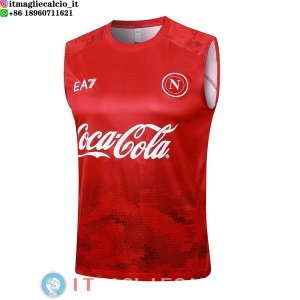 Senza Maniche Maglia Napoli 2024/2025 Rosso Bianco