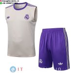 Senza Maniche Set Completo Maglia Real Madrid 2025/2026 Giallo Purpureo