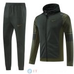 Giacca Felpa Cappuccio Set Completo Nike 22-23 Verde I Navy Giacca Felpa Cappuccio Set Completo Nike 22-23 Verde I Navy