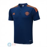 POLO Maglia Manchester United 2022/2023 Blu Arancione